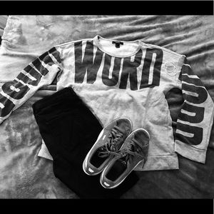 Forever 21 - WORD sweater - Gray